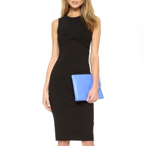 Nicholas Black Twist Sheath Sheer Mesh Classic Dress 2 - Picture 1 of 8